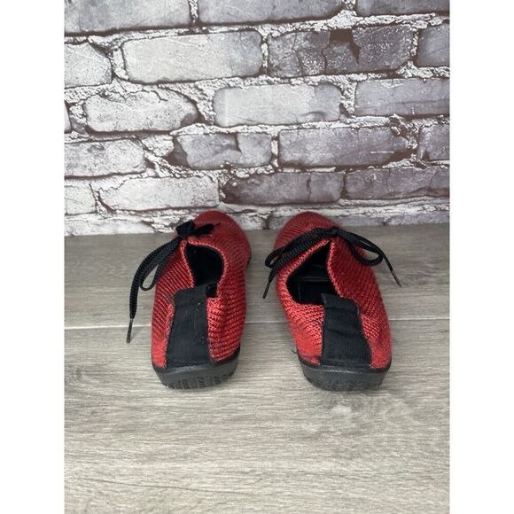 Arcopedico Lightweight Red Knit Lace Up Comfort Sneakers Women’s Sz 43EU/12M US - Picture 4 of 16